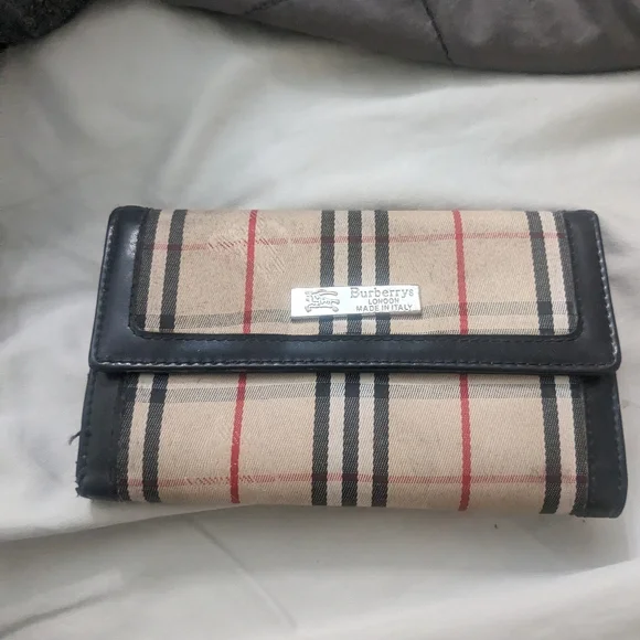Genuine Burberry Vintage Check & Card Leather Wallet. Collectible vintage - Picture 8 of 8